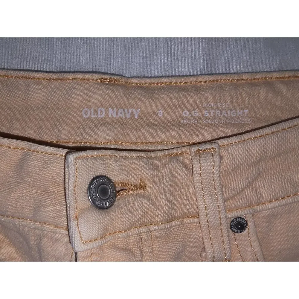 Women's Denim Old Navy OG Straight Peach Size 8 Raw Hem Shorts